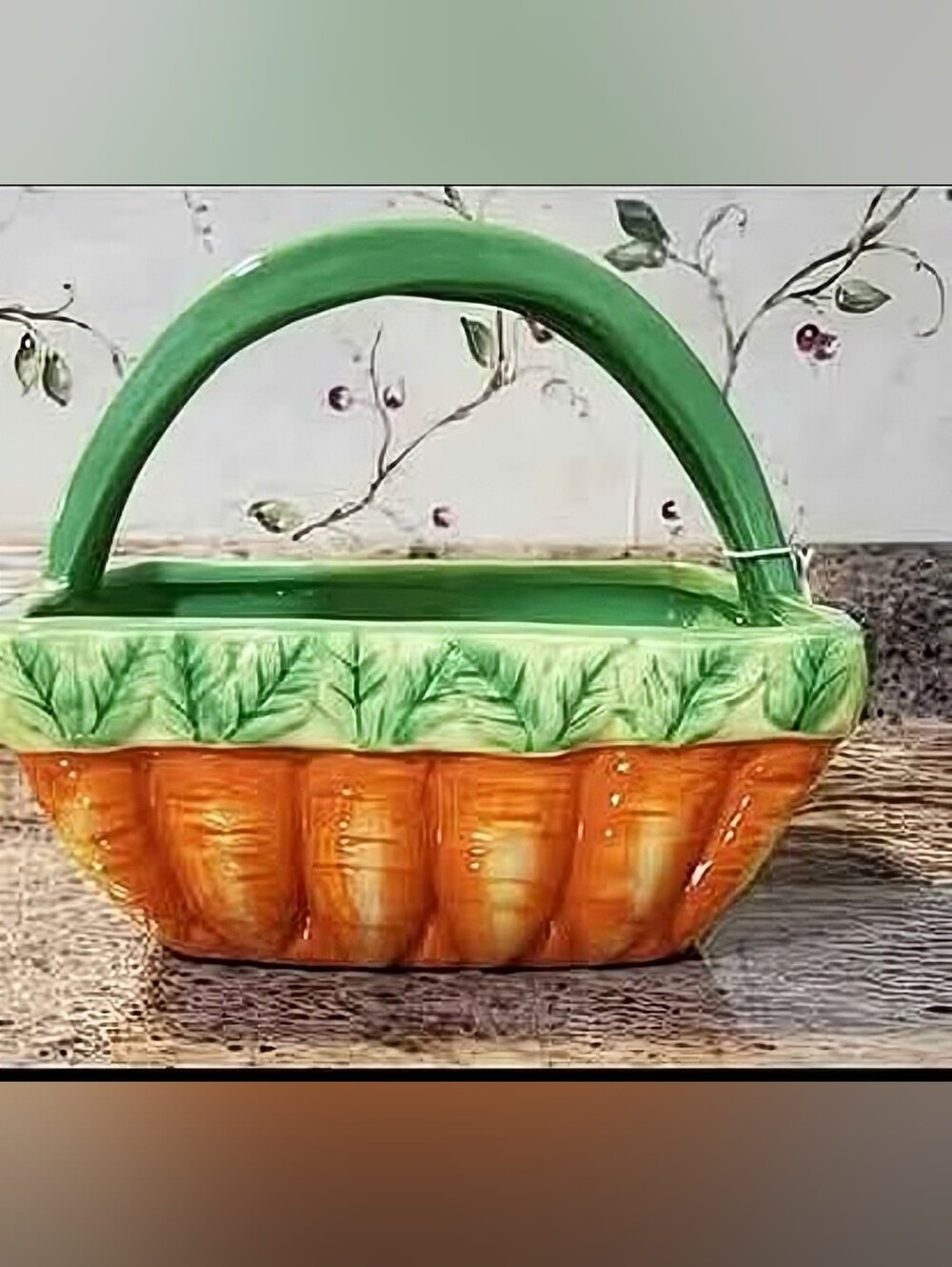 Ceramic Carrot Basket Shaped Serving Dish/Candy Dish Terramoto